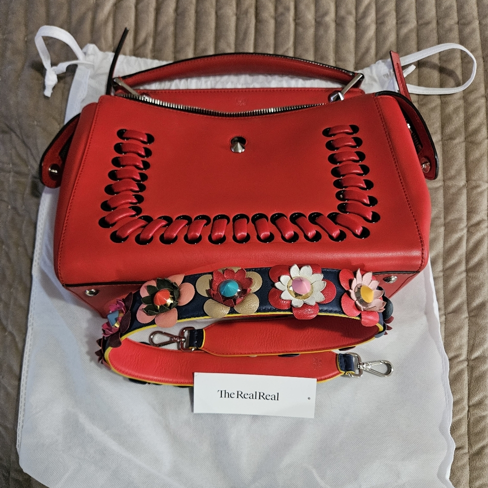 FENDI Dotcom Red Whipstitch